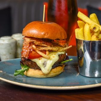Burger at The Sin Bin
