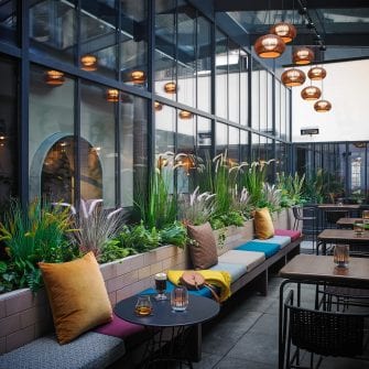 Winter garden at The Sin Bin